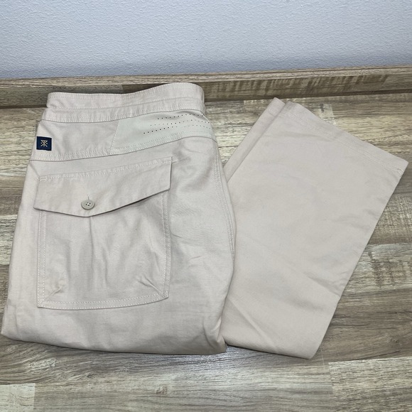 Roark Layover Pants 2.0 Men 36 Beige 30" Hike Military Travel Climb Lightweight - Picture 1 of 6